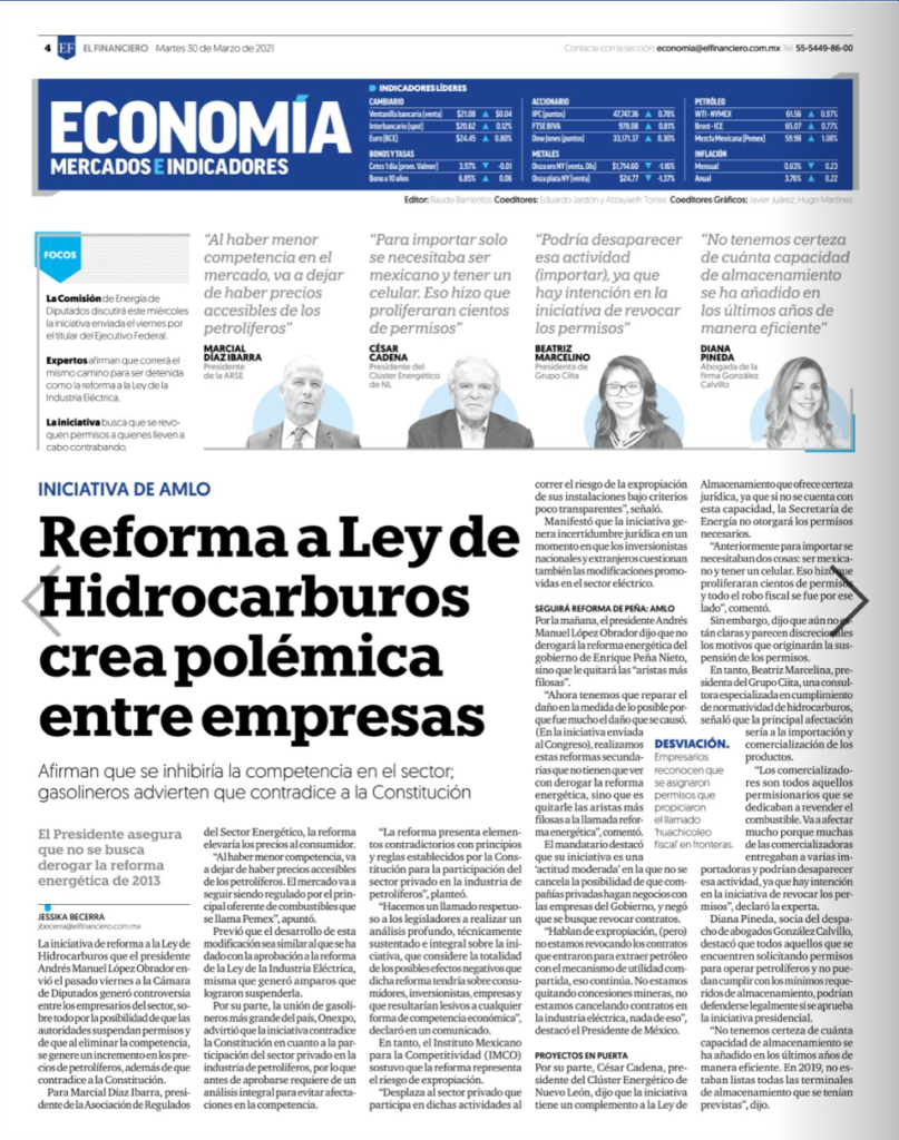 Crece polémica por reforma en hidrocarburos – El Financiero