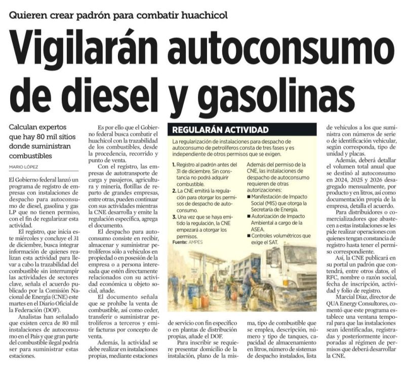 Vigilarán autoconsumo de diésel y gasolinas – Reforma