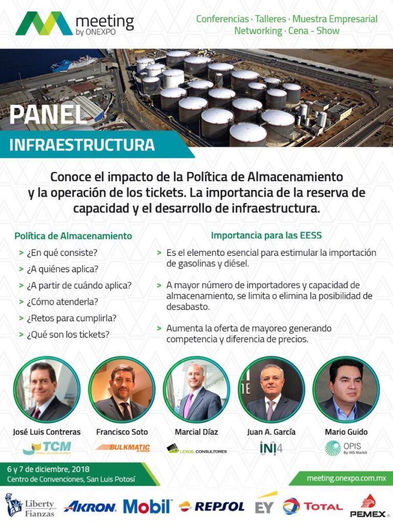 Participación en el Panel “Infraestructura” en el Meeting by ONEXPO 2018