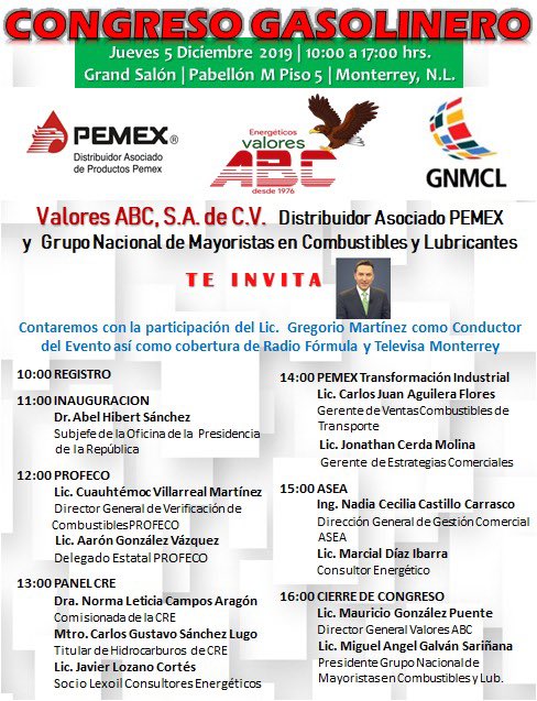 Participación en el Congreso Gasolinero de Monterrey (Mesa ASEA)
