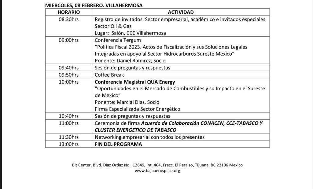 Conferencia Magistral sobre Mercado de Combustibles en Villahermosa, Tabasco